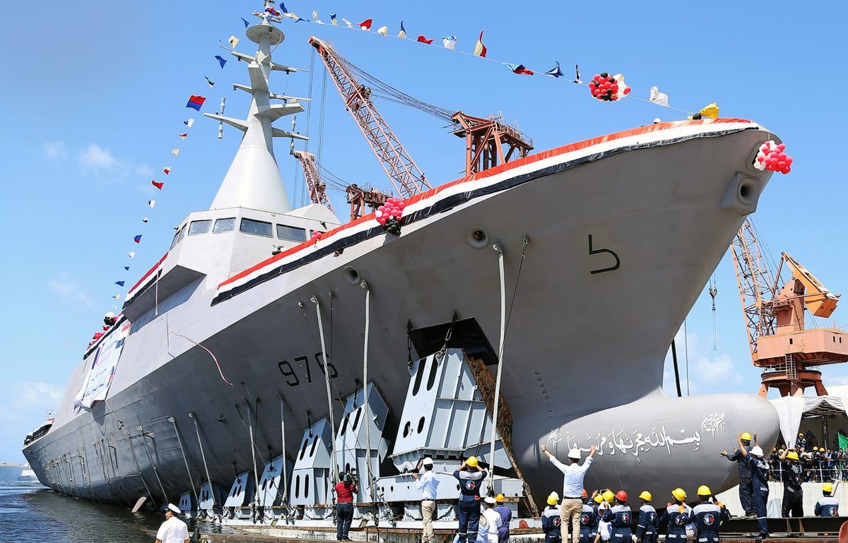 La dernière des quatre corvettes du type Gowind a été mise à l’eau au chantier Alexandria Shipyard