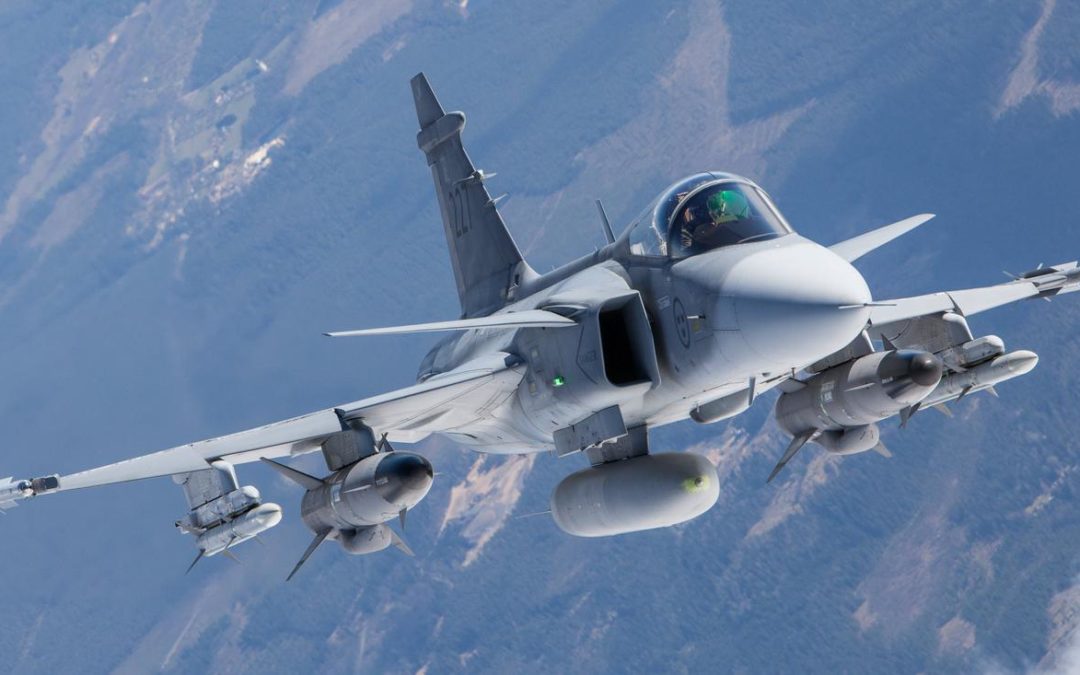 Saab a testé en vol pour la première fois son radar à balayage électronique actif (AESA) à bord d’un Gripen D