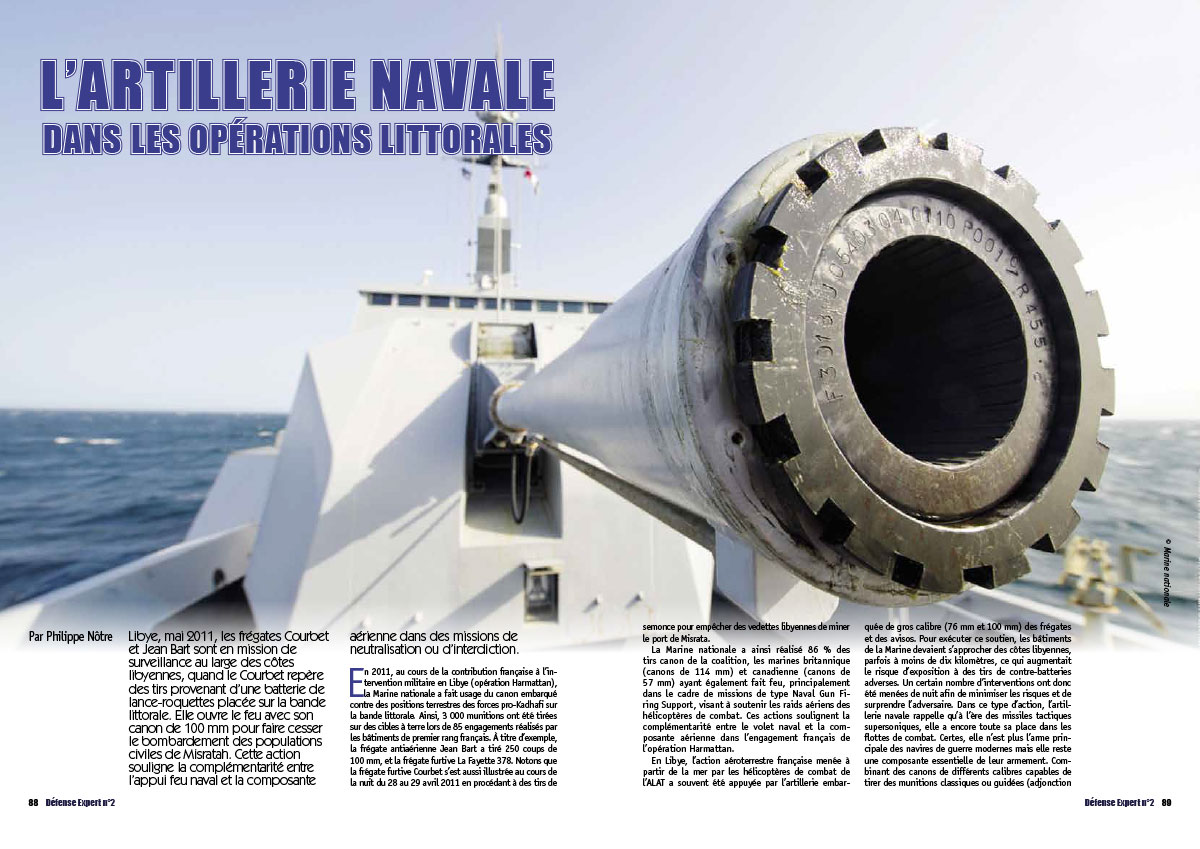 Extrait du Défense Expert n°2 L'artillerie Navale dans les opérations littorales page 88