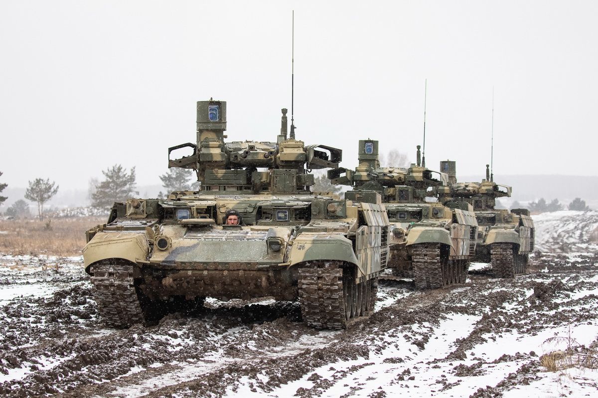 L’armée russe réalise l’évaluation de l’emploi tactique des véhicules blindés de combat lourds BMPT Terminator