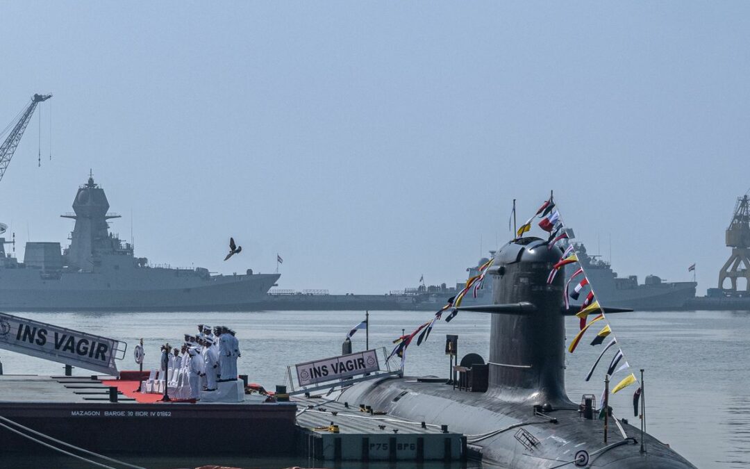 Mise en service de l’INS Vagir, cinquième sous-marin P75 de la classe Kalvari