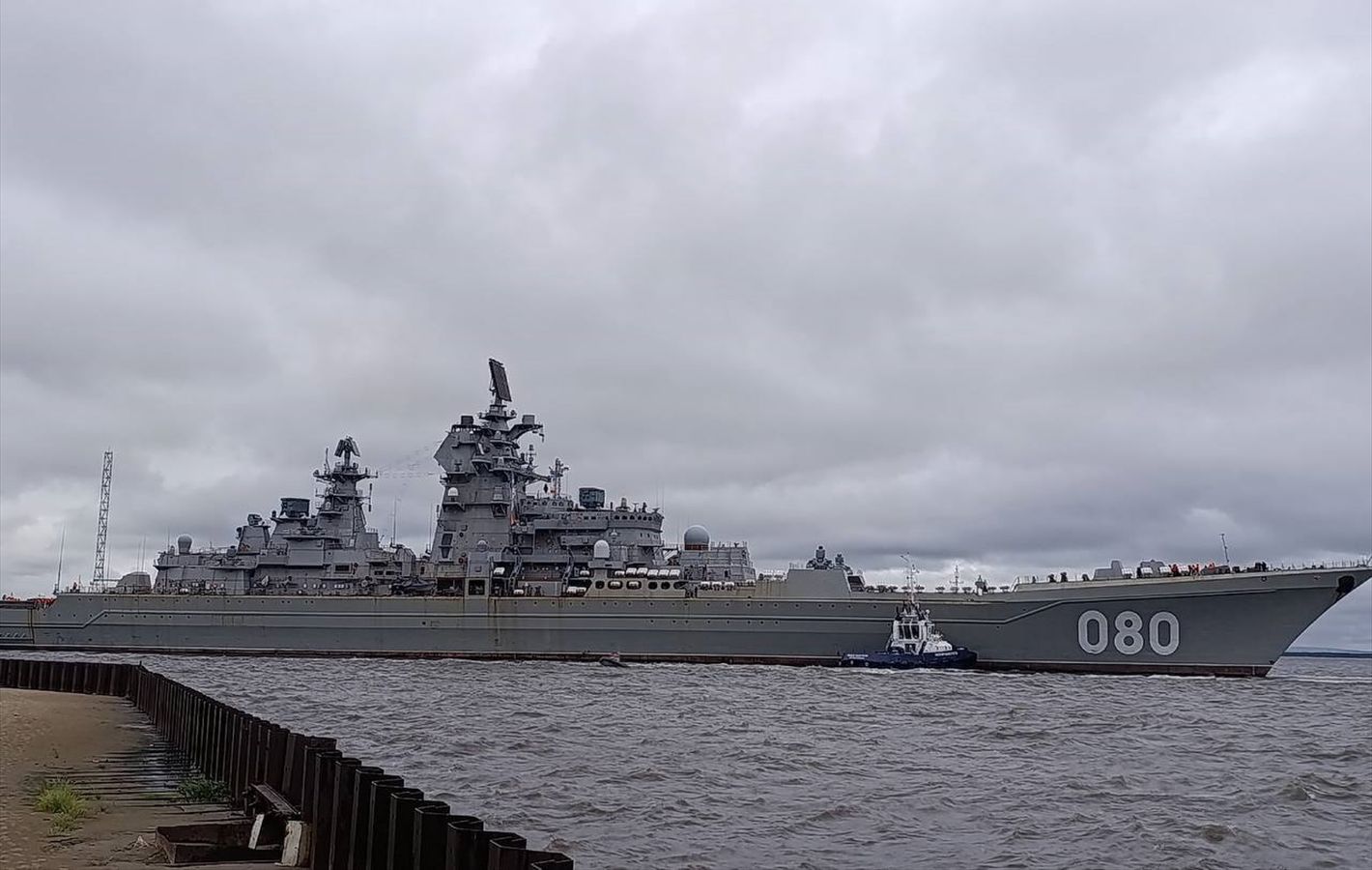 Le croiseur nucléaire russe Amiral Nakhimov a débuté sa campagne de tests © Russian MoD