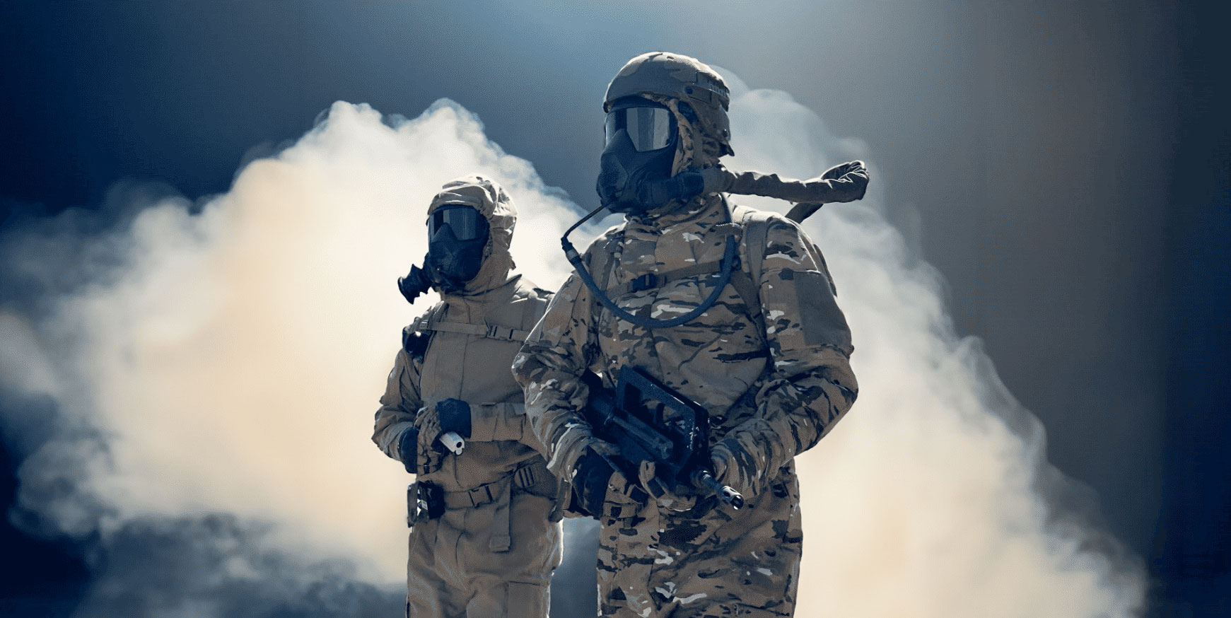 Nouveau masque à gaz TGM48 développé par KNDS CBRN pour les forces armées françaises dans le cadre du renouvellement des équipements NRBC © DGA