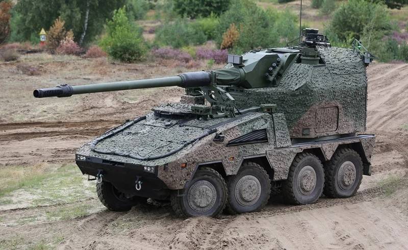 Obusier automoteur RCH 155 monté sur véhicule Boxer 8x8 destiné à la modernisation de l’artillerie de la British Army © KNDS Group